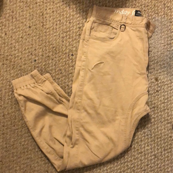 Publish Other - Khaki jeans with elastic bottoms